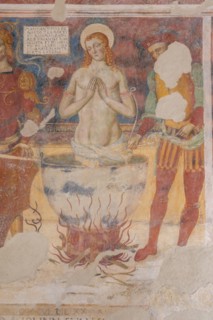 Girolamo di Matteo da Gualdo Tadino, The martyrdom of Saint John the Evangelist, 1506, fresco.