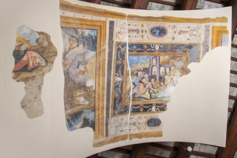 Nativity and Adoration of the Magi (detached fresco) by Francesco De Magistris