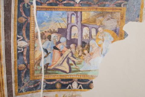Nativity and Adoration of the Magi (detached fresco) by Francesco De Magistris