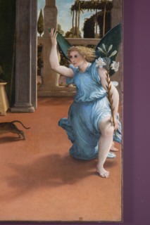 Lorenzo Lotto, Annunciation. The announcing angel