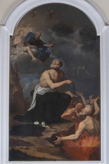 School of Cristoforo Roncalli, known as Pomarancio, San Nicola da Tolentino intercedes for the souls in purgatory. First half of the 17th century, oil on canvas