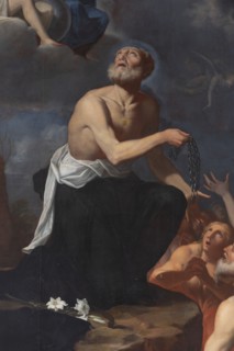 School of Cristoforo Roncalli, known as Pomarancio, San Nicola da Tolentino intercedes for the souls in purgatory. First half of the 17th century, oil on canvas