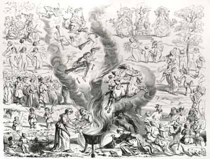 Witches' Sabbath as reported in a judgment delivered by the court of Arras in 1460
