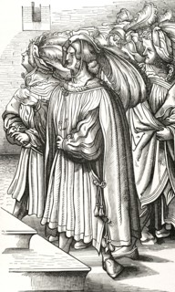 The Archdukes and High Barons of Germany at the coronation of Emperor Maximilian on 4 February 1508, in full ceremonial dress