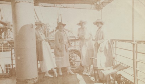 European women on deck of S.S. Appam
