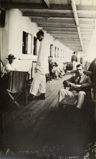 Alfred Tamlin on ship's deck
