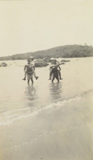 Alfred Tamlin in the sea