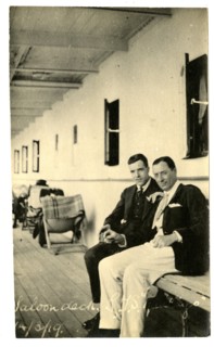 Alfred Tamlin with fellow ship's passenger