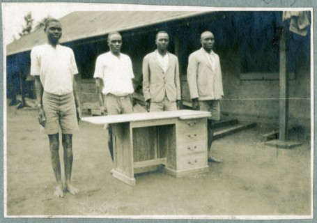 Apprentices show off their desk
