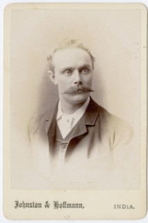 Studio portrait of unidentified European man