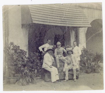 Group portrait of five European men