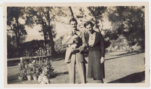 European couple with dog and baby [? at Simla]