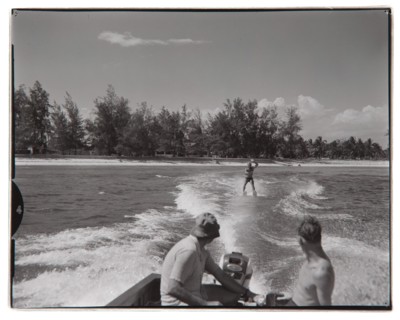 Water-skiing at Shelly Beach Hotel, Mombasa