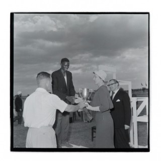 Post Office sports competition medal ceremony