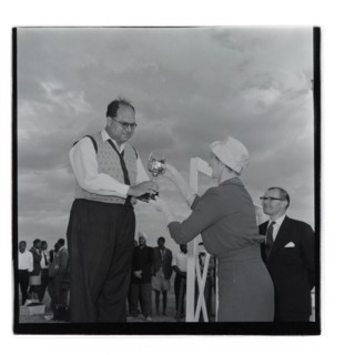 Post Office sports competition medal ceremony