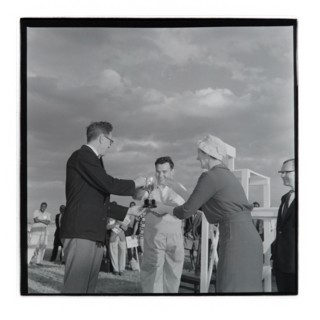 Post Office sports competition medal ceremony