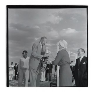 Post Office sports competition medal ceremony