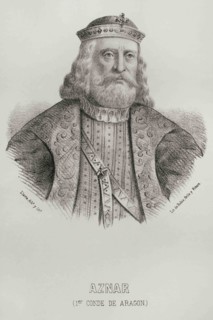 Aznar I Galindez (d. 839). Count of Aragon (809-820), Cerdanya and Urgell (820-839). Portrait.
