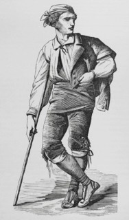 Spain, Aragon. Aragonese man. Engraving. Cronica General de España, Historia Ilustrada y