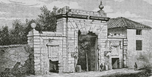 Spain, Aragon, Zaragoza. Gate of Our Lady of El Carmen, the only one preserved of the wall of the