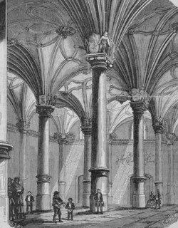 Spain, Aragon, Zaragoza. La Lonja. 16th century. Renaissance style building. Interior view with