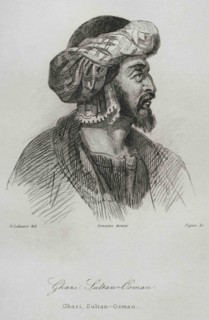 Osman I (1258-1326). 1st Ottoman Sultan (Bey). Imperial House of Osman. Engraving by Lemaitre,