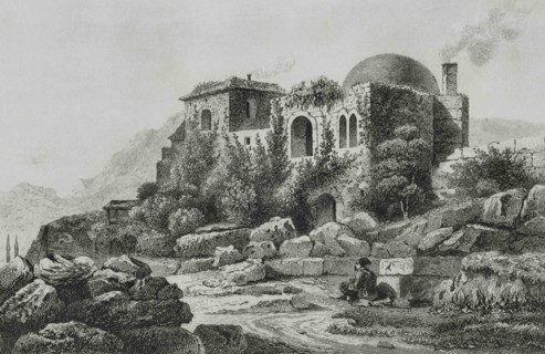 Ottoman Empire. Brousse Castle. Engraving by Lemaitre, Vormser and Lepetit. Historia de Turquia, by