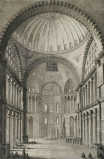 Ottoman Empire era. Turkey. Constantinople (today Istanbul). Hagia Shopia. Byzantine Basilica