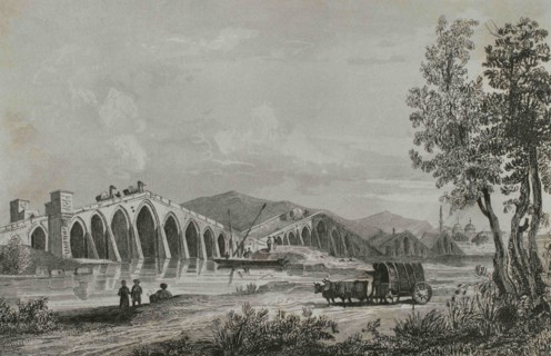 Ottoman Empire. Turkey. Kanuni Sultan Suleyman bridge or Buyukçekmece Bridge. Buyukçekmece, near