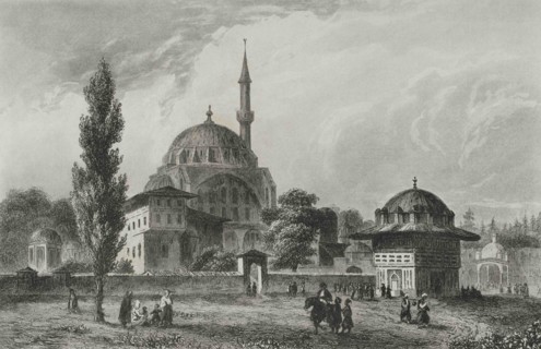 Ottoman Empire. Turkey. Constantinople (today Istanbul). Top-Khane square and fountain. Piyale