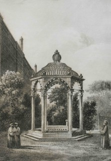 Ottoman Empire. Turkey. Turkey. Istanbul. Tomb of Raghib Pasha. Engraving by Lemaitre, Dumouxa and