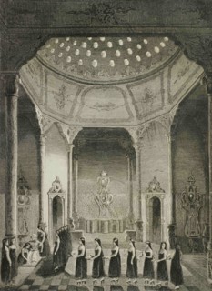 Ottoman Empire. Turkey. Constantinople (today Istanbul). The Sultan's bath. Engraving by Lemaitre,