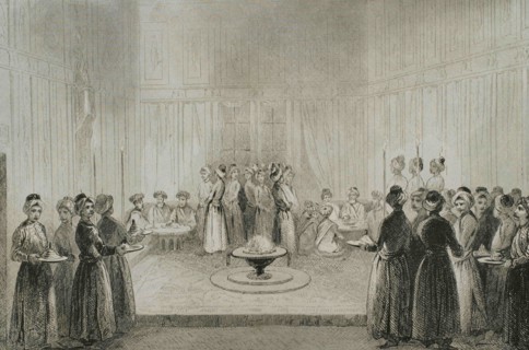 Ottoman Empire. Turkey. Constantinople (today Istanbul). Topkapi Palace. Iftar or dinner of Grand