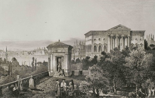 Ottoman Empire. Turkey. Constantinople (today Istanbul). Panoramic from one of the terraces of the