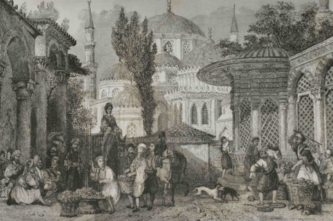 Ottoman Empire. Turkey. Constantinople (today Istanbul). Exterior view of the Sehzade Mosque, 16th