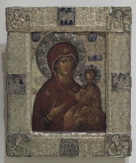 Unknown artist. Byzantine School. Madonna and Child known as the Hodegetria. Tempera on panel.