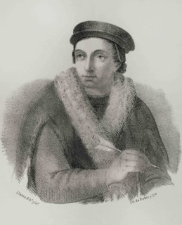 Juan Luis Vives (1492-1540). Spanish humanist and philosopher. Portrait. Illustration by Llanta,