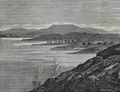 Spain, Valencia province. The Albufera lagoon. Engraving by Sierra, 19th century. Cronica General