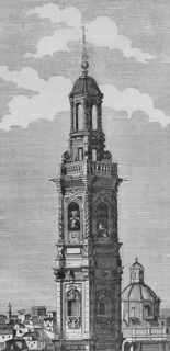 Spain, Valencia. Santa Catalina Tower. It was built in the 17th century in Baroque style.