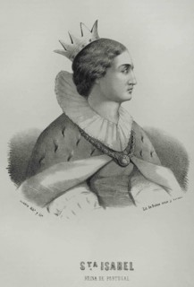 Saint Elizabeth of Portugal (1271-1336). Queen consort of Portugal, wife of King Dinis (Denis) of