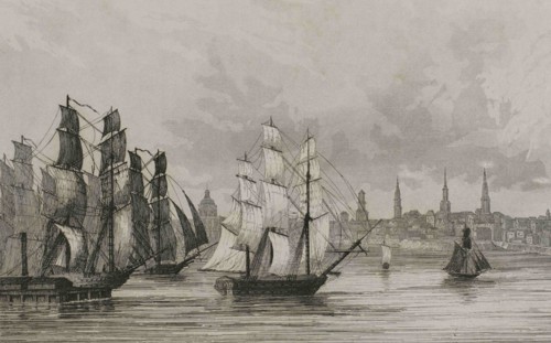American Revolutionary War. Siege of Boston (April 19, 1775 - March 17, 1776). Departure of the