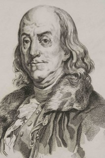 Benjamin Franklin (1706-1790) American scientist, inventor and politician. In 1776 he wrote, with