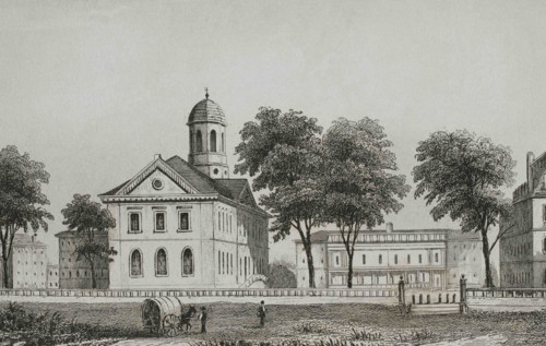 United States. Harvard University in Cambridge, Massachusetts, near Boston. Established in 1636,