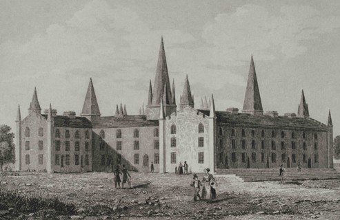 United States, Ohio, Gambier. Old Kenyon at Kenyon College. It was founded by Bishop Philander