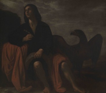 Saint John the Evangelist at Patmos, by Mario Minniti (1577-1640). National Museum of Fine Arts.