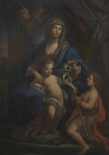 Sebastiano Conca (1680-1764). Italian painter. Madonna and Child with the young Saint John the