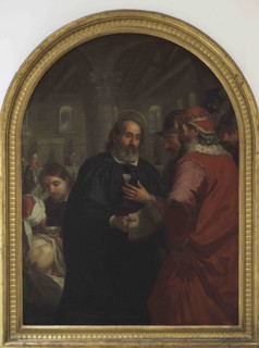 Antoine de Favray (1706-1792). French painter. The Blessed Gerard receiving Godfrey of Bouillon. An
