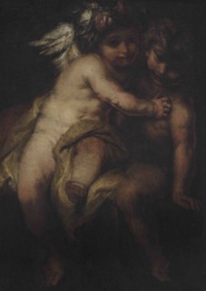 Unknown artist. Venus and Cupid, 1600s. Oil on canvas. National Museum of Fine Arts. Valletta.
