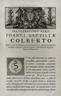 Illustrisimo Viro Ioanni Baptistae Colberto,  marquis de Seignelay (1651-1690). "Marca Hispanica