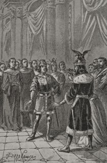 Iberian Peninsula. Conferences held in Vitoria in 1476. The kings John II of Aragon (1398-1479) and